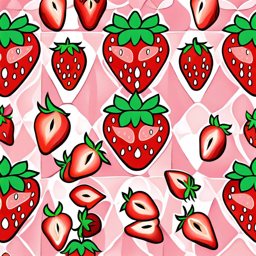 strawberry mosaic pattern