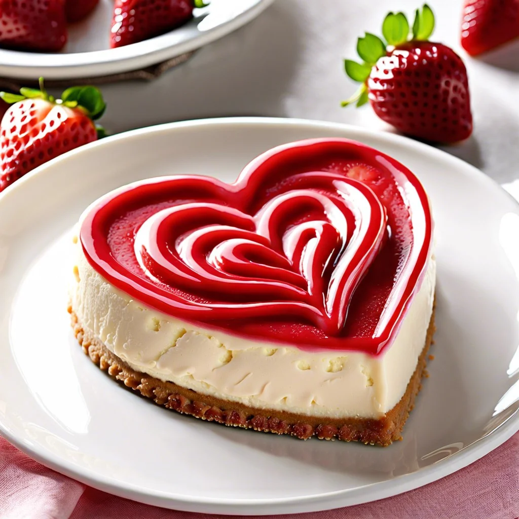 strawberry puree piped hearts