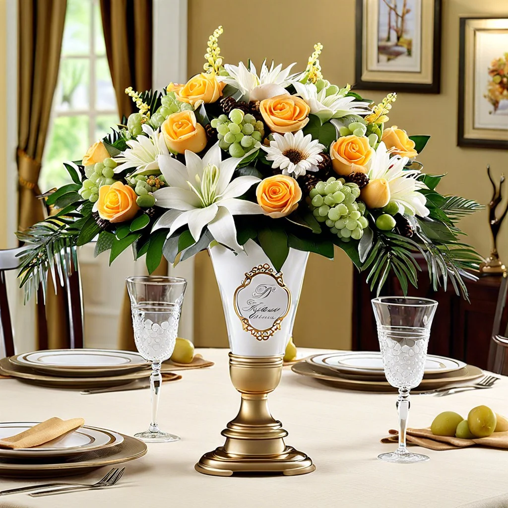 table centerpieces with farewell quotes