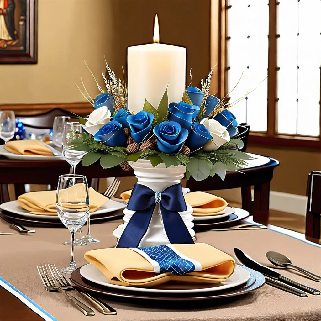 tie themed table centerpieces