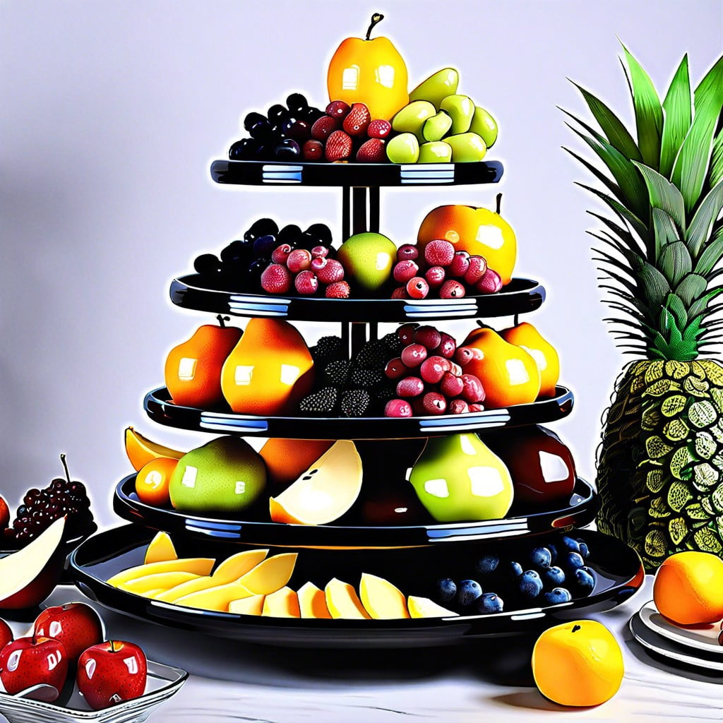 tiered fruit platters