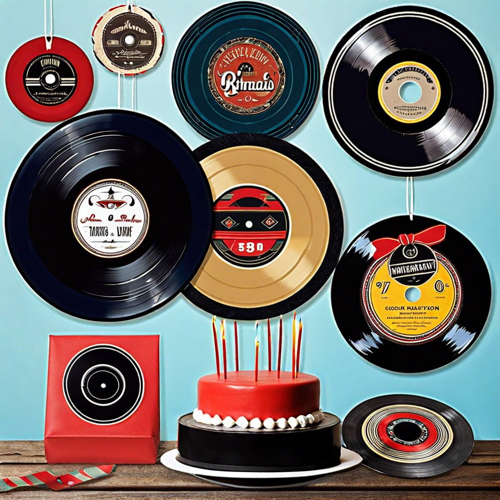 vintage vinyl record decor