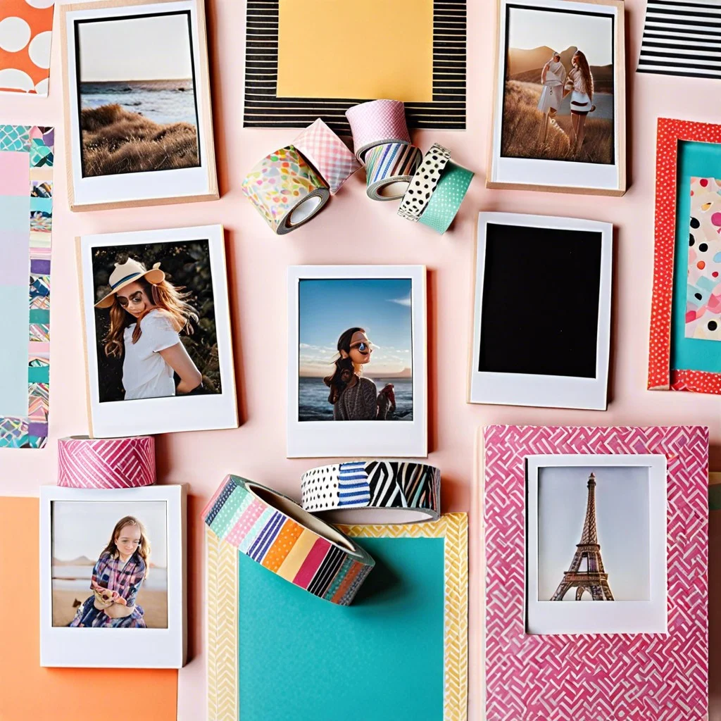 washi tape photo frames