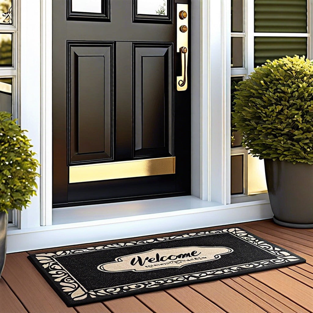 welcome mat with a quirky message