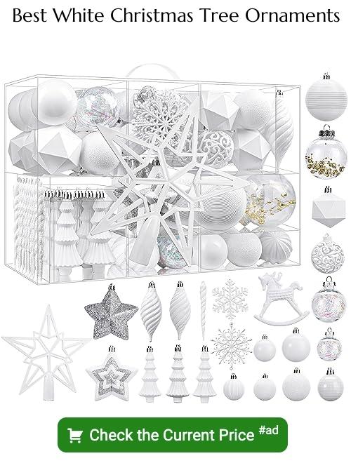 white christmas tree ornaments