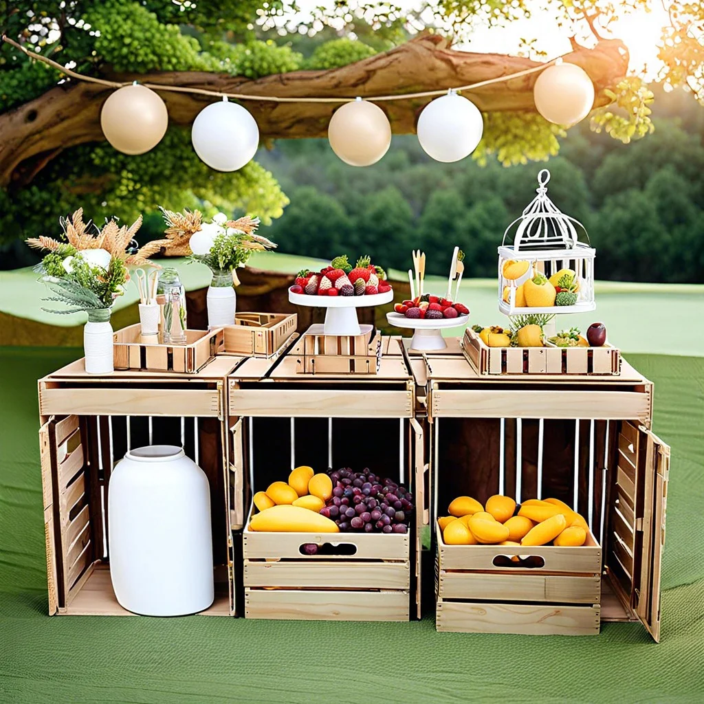 wooden crate displays