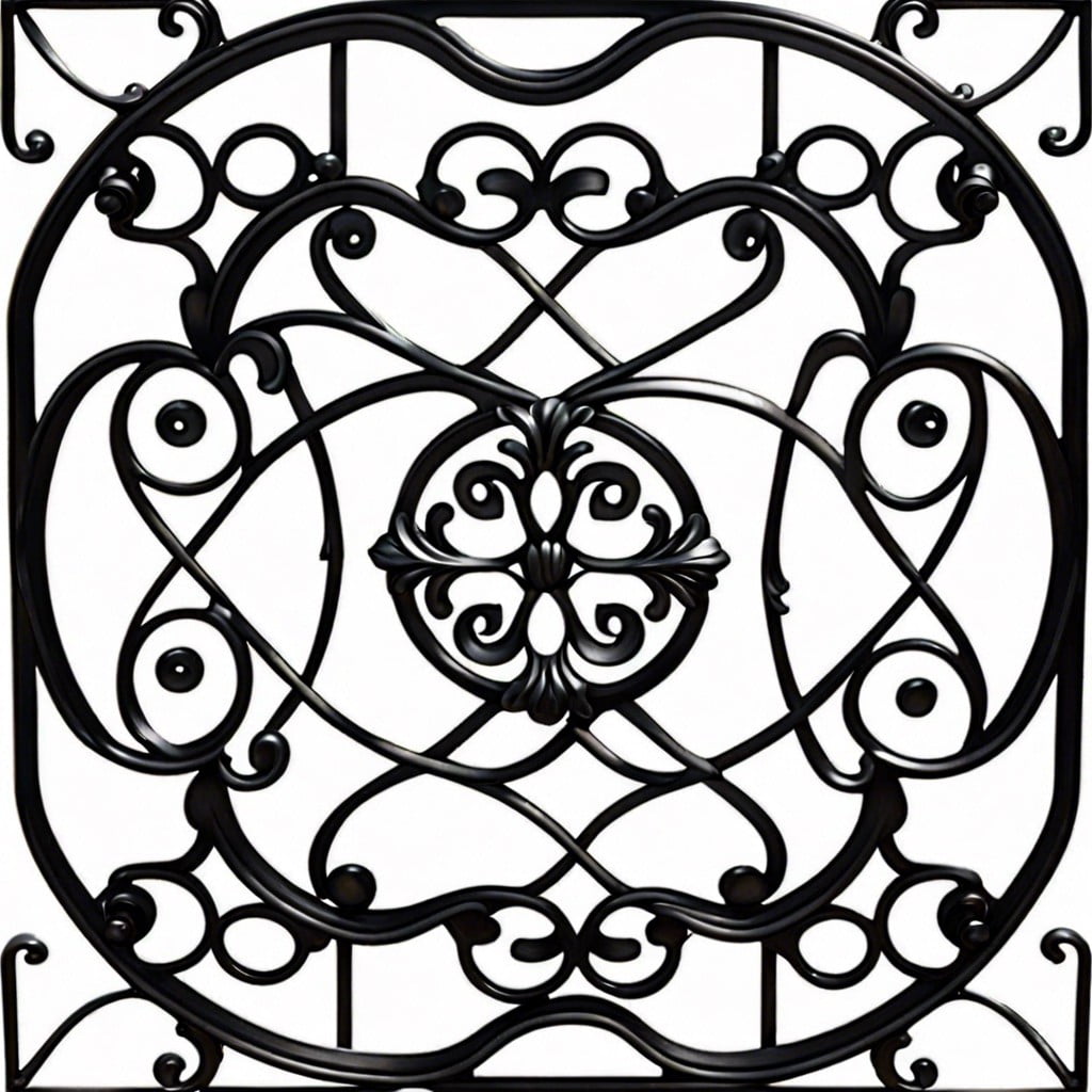 wrought iron scroll lattice