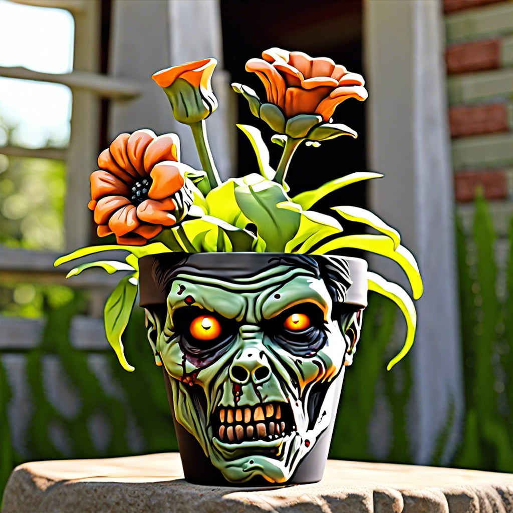 zombie hand flower pots
