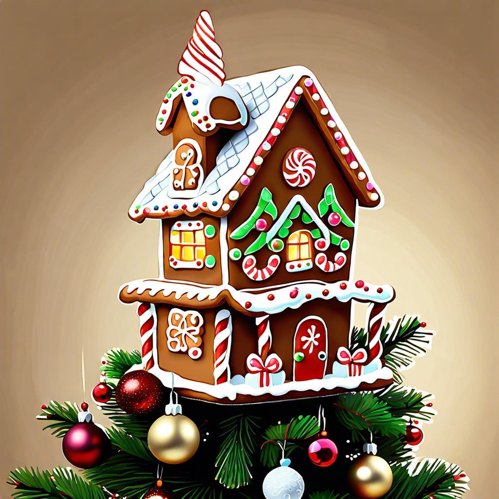 gingerbread house tree topper