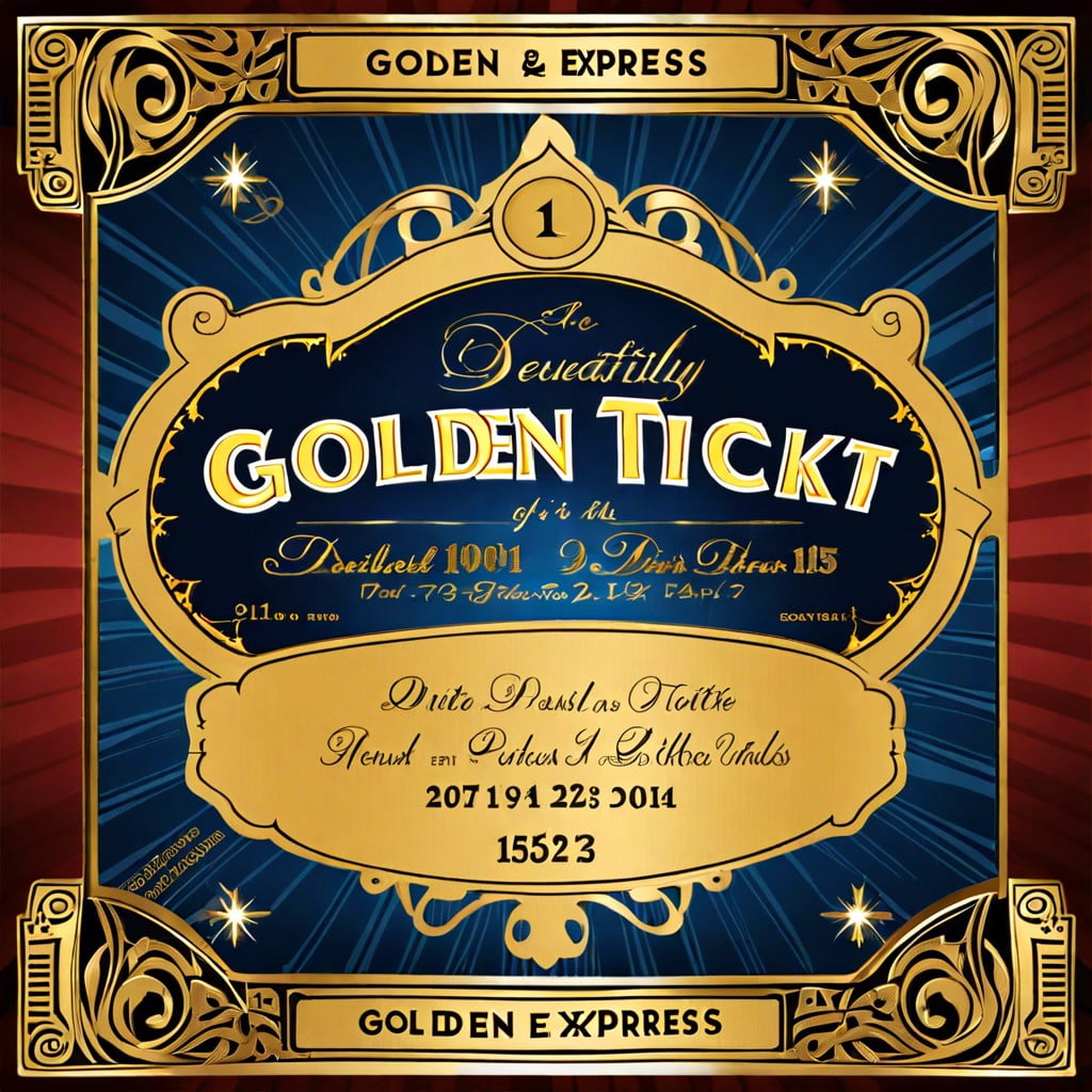 golden ticket invitations