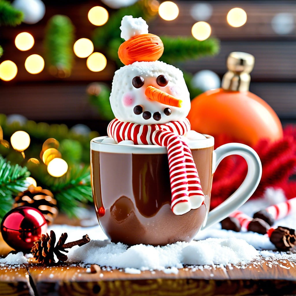 hot chocolate snowman