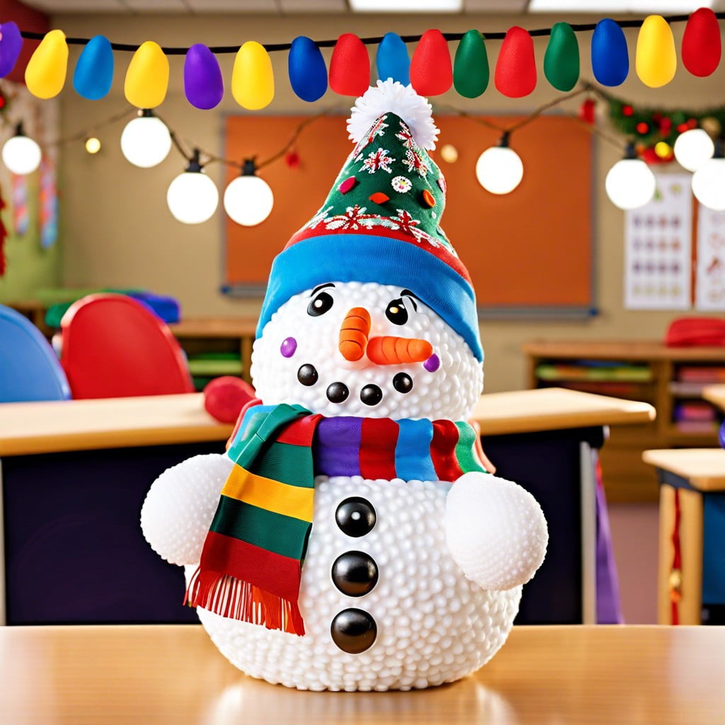 snowman with holiday hats