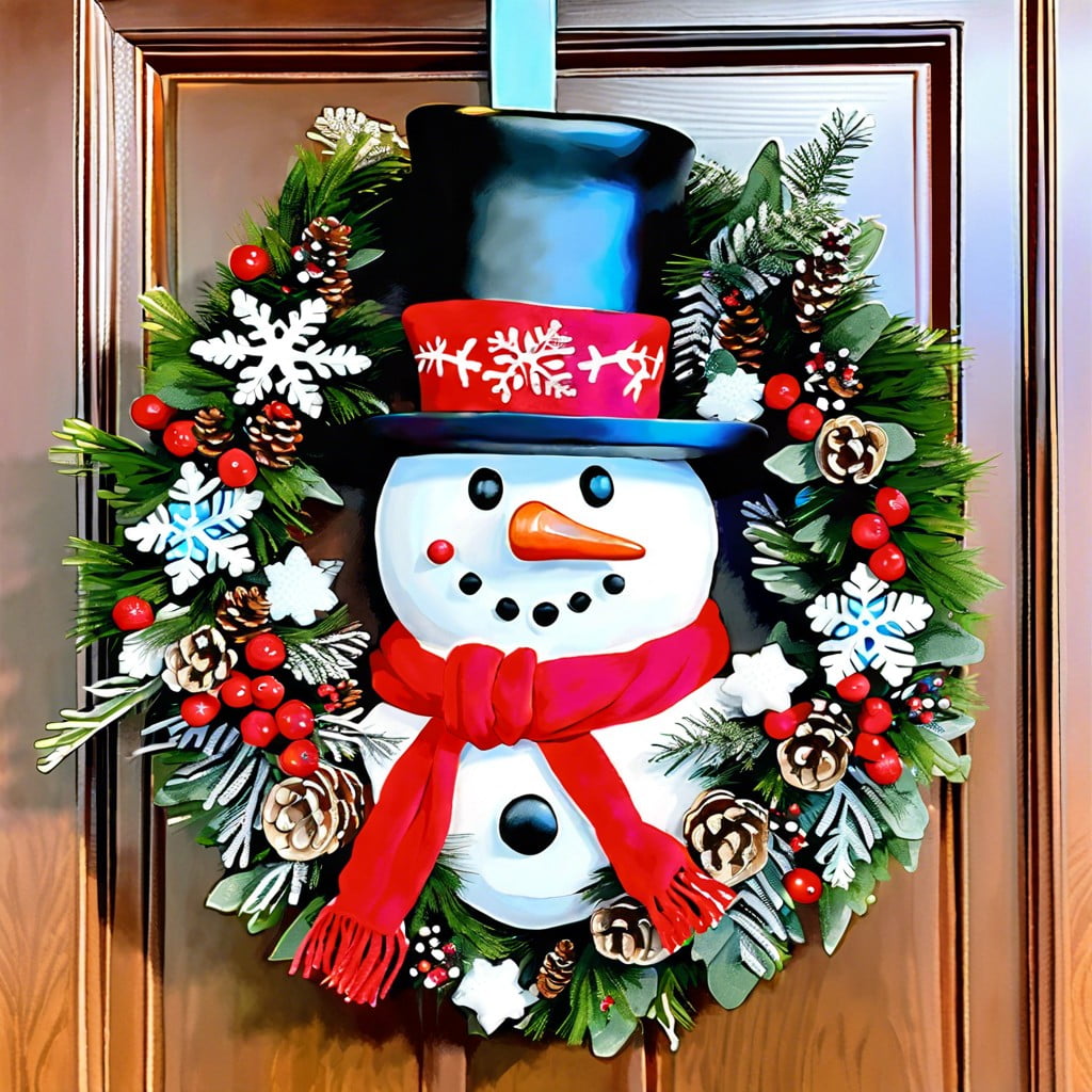 snowman wreath