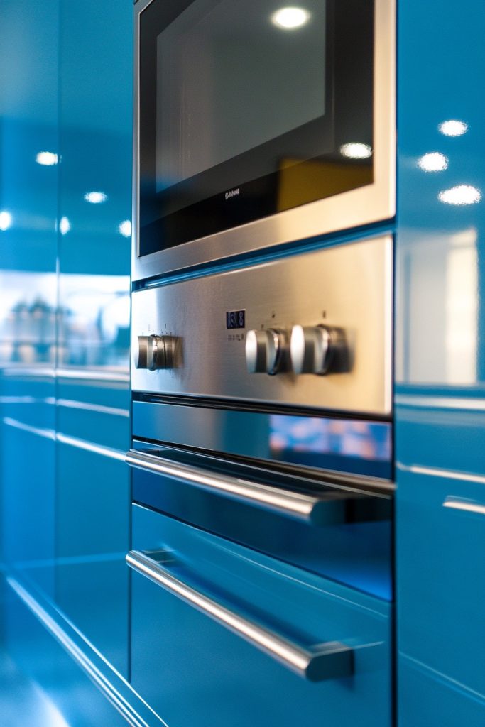 blue kitchen cabinets