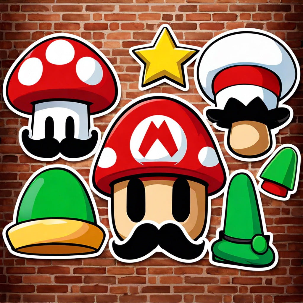 mario and luigi photo booth props