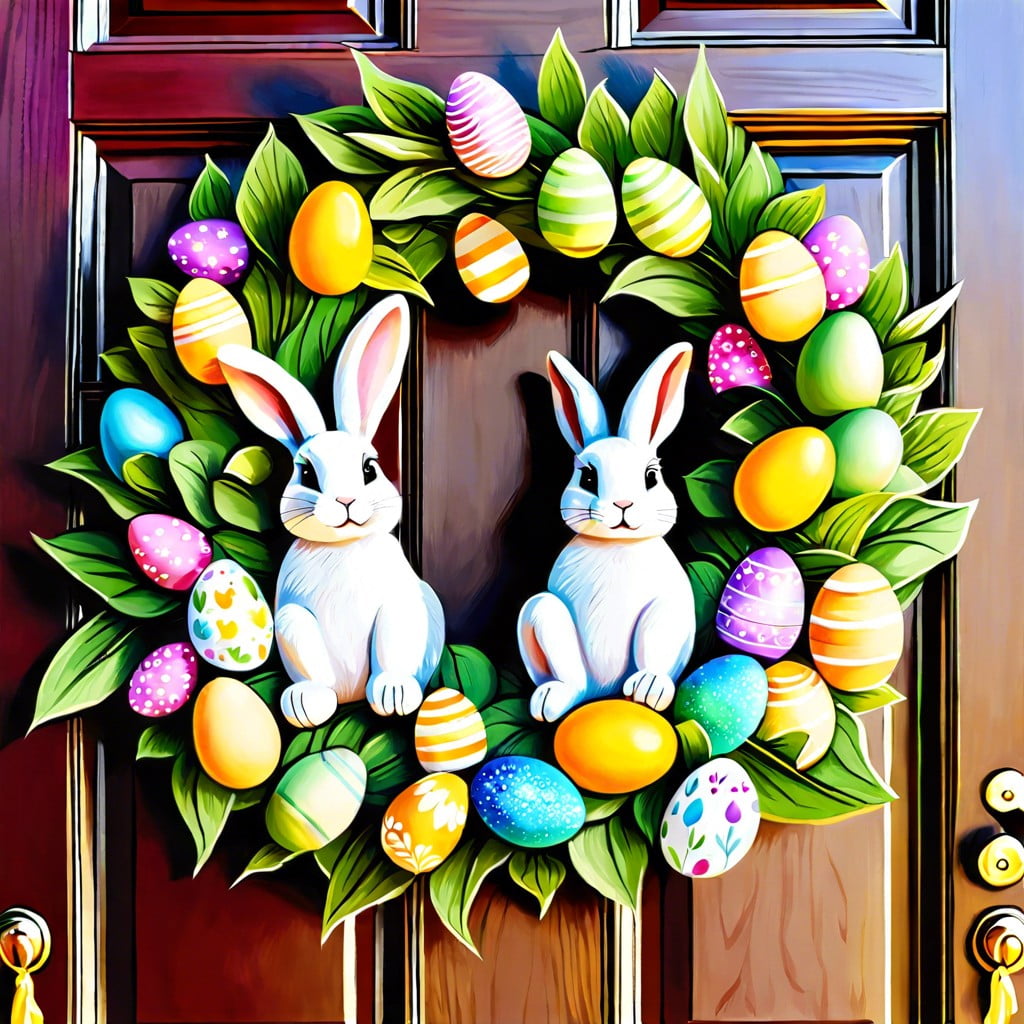 bunny and egg wreath