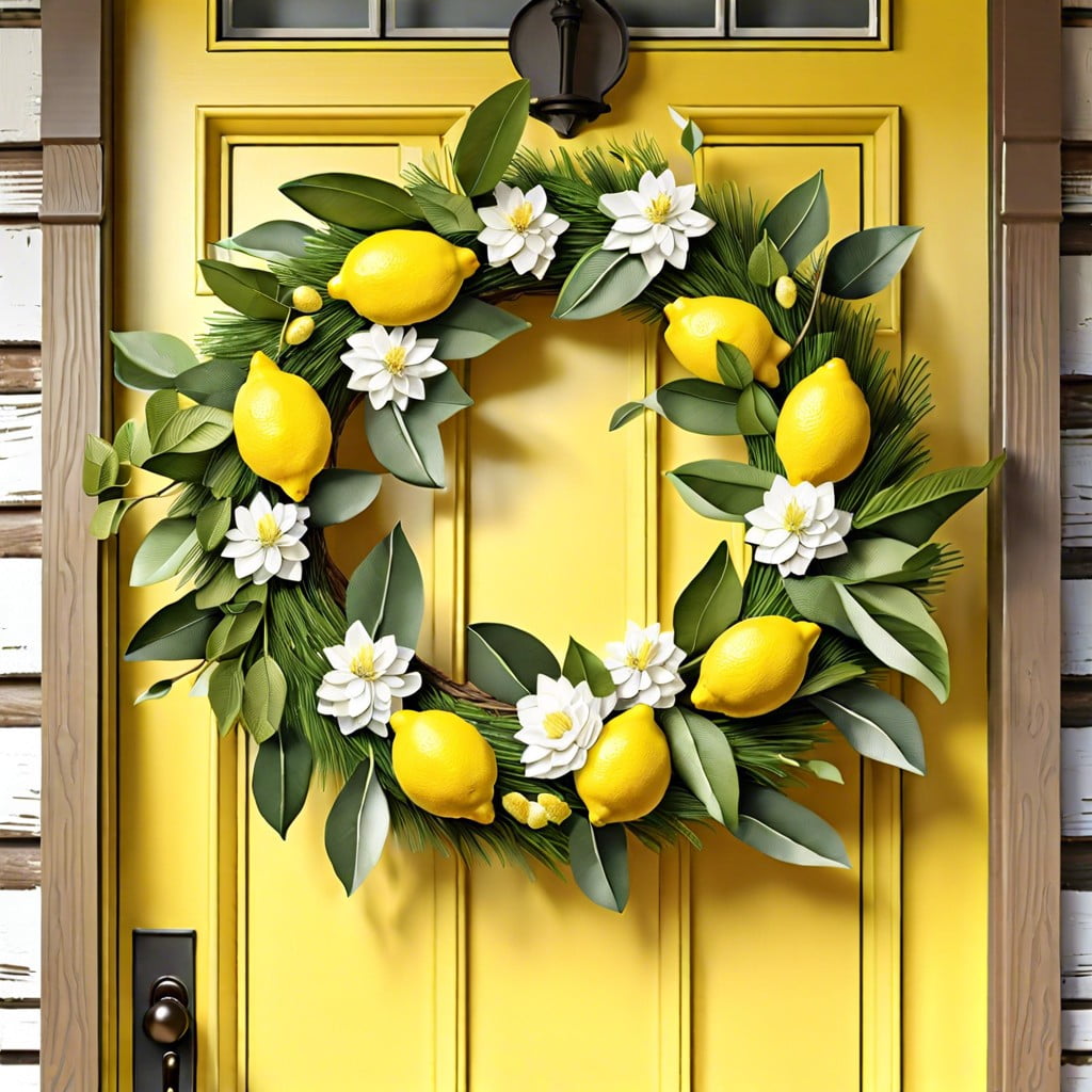 lemon and greenery wreath