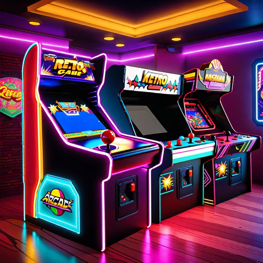 retro arcade game station