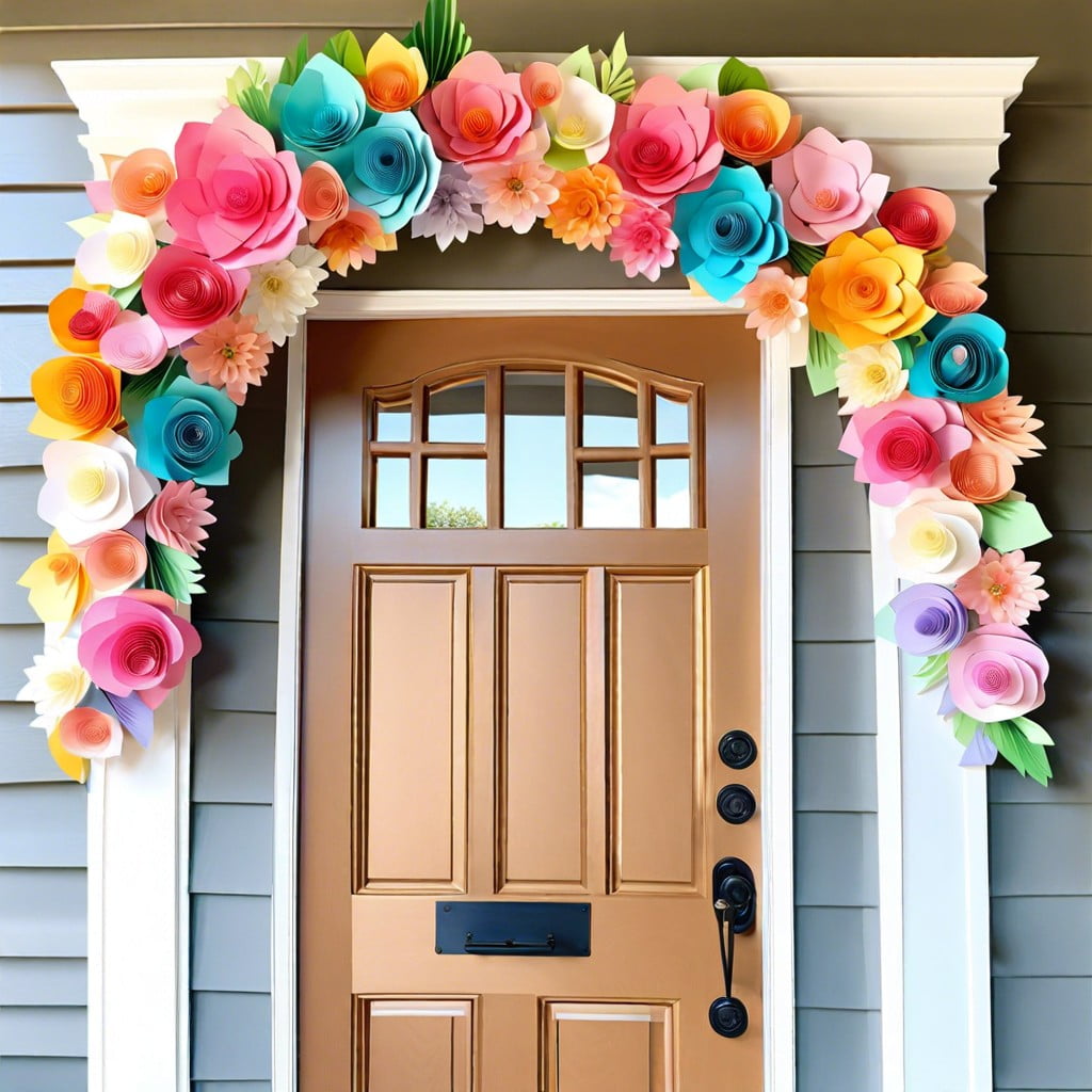 simple garland of paper flowers