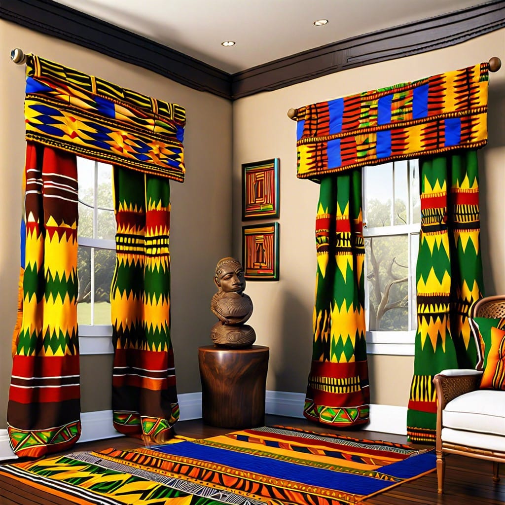 african kente cloth draperies