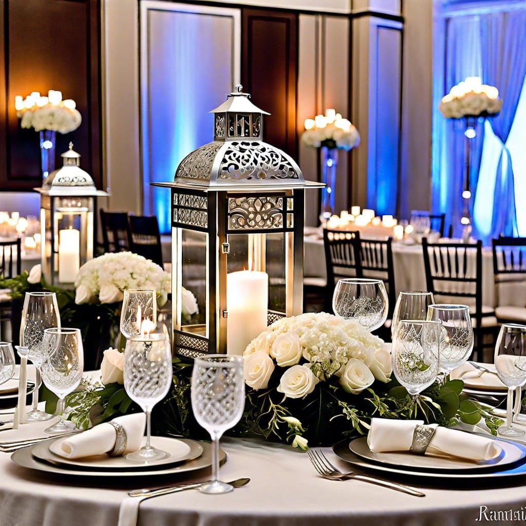 elegant silver lanterns