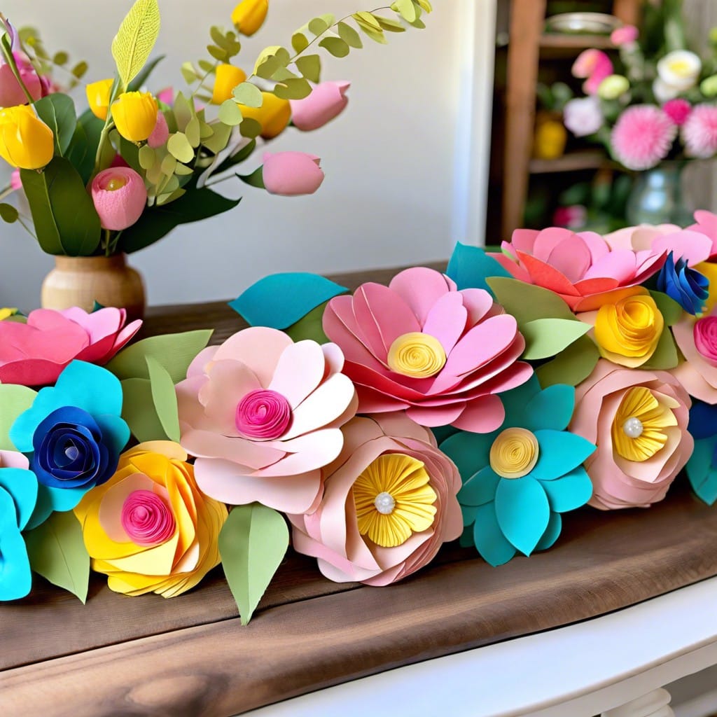 handmade paper flower garland