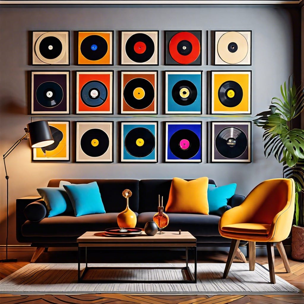 jazz and blues record wall