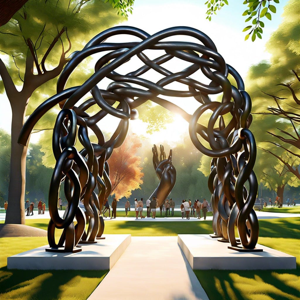 liberation chains sculpture