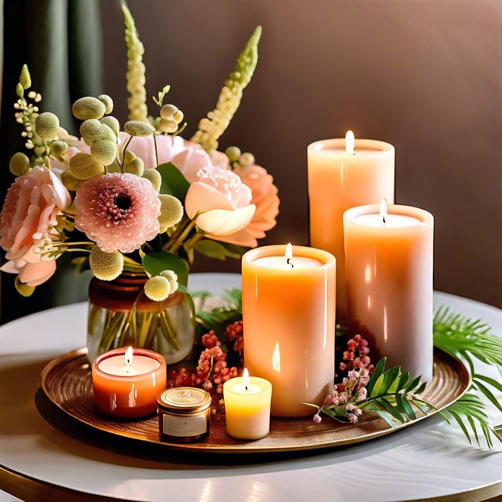 scented candle arrangement