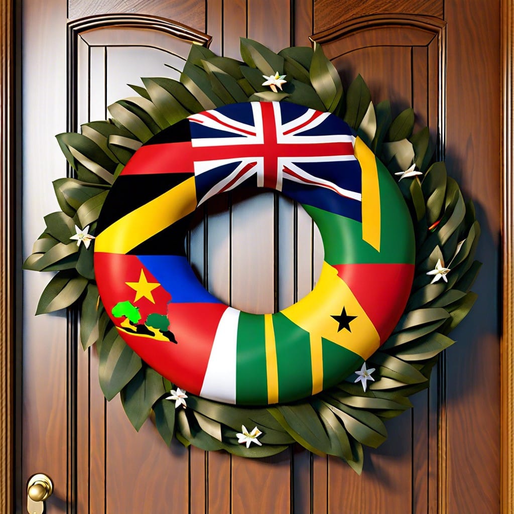 unity wreaths with flags