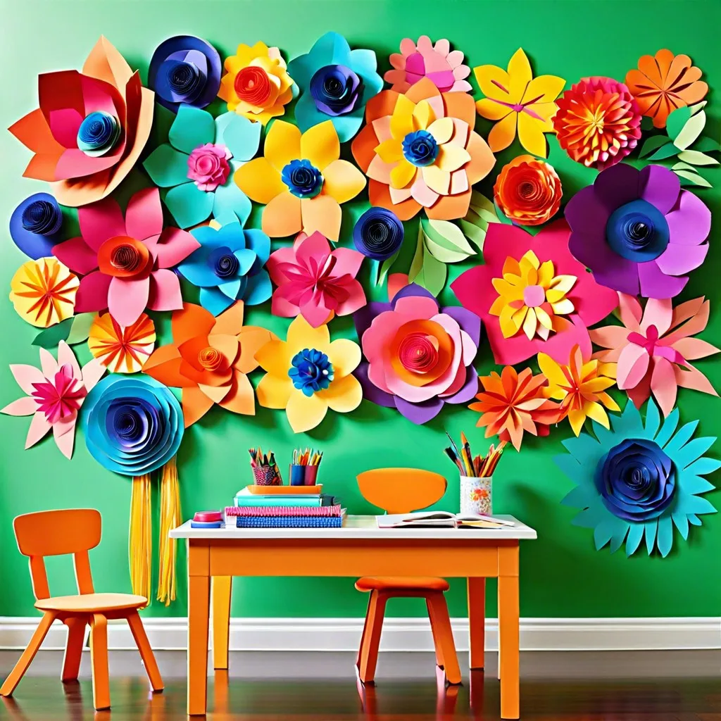 diy paper flower wall