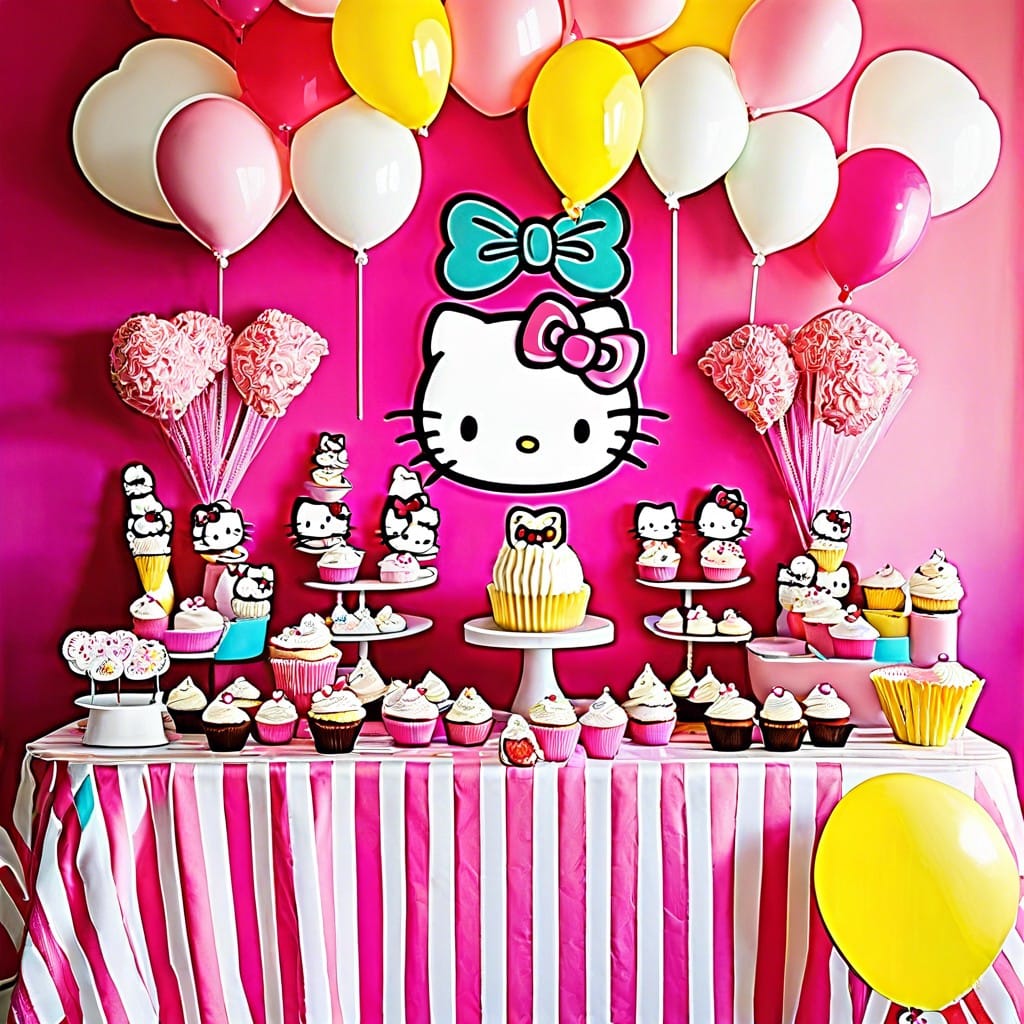 hello kitty cupcake decorating station