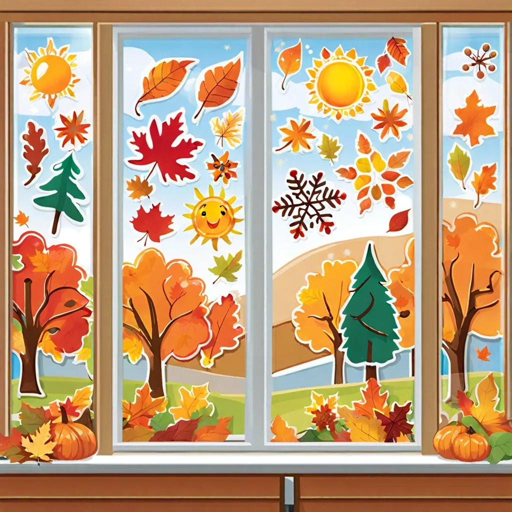 seasonal window art with decals