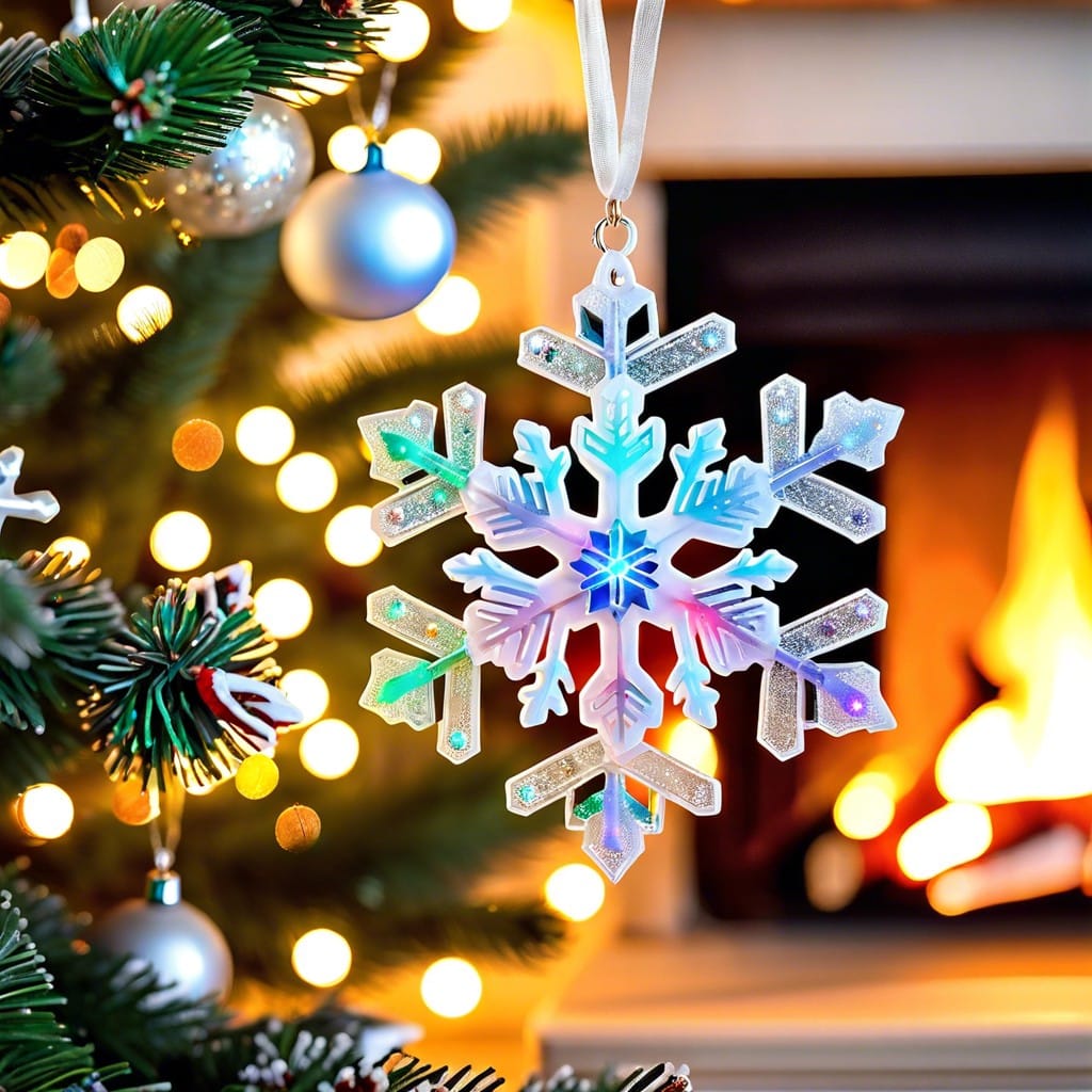 holographic snowflake hangers