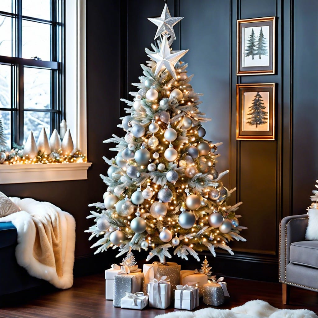 15 Frosted Christmas Tree Decoration Ideas