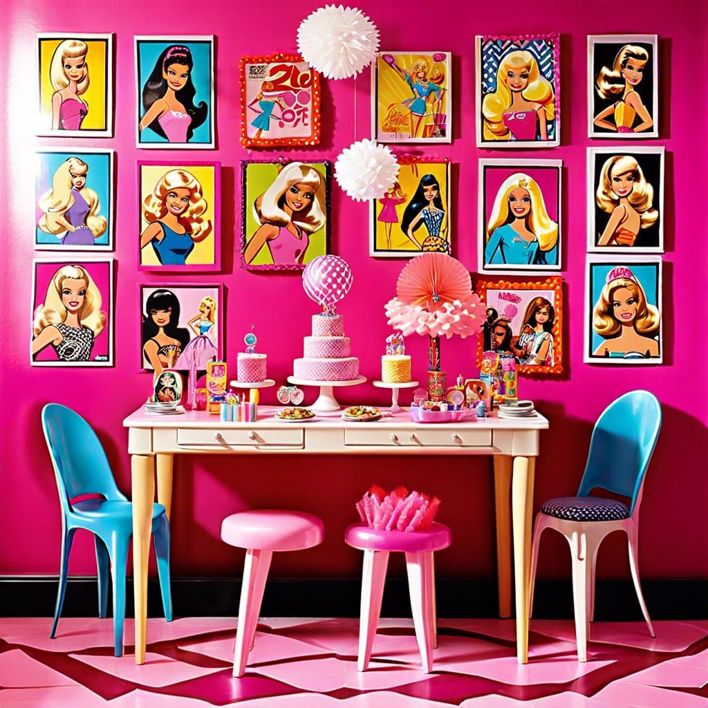 vintage barbie poster wall