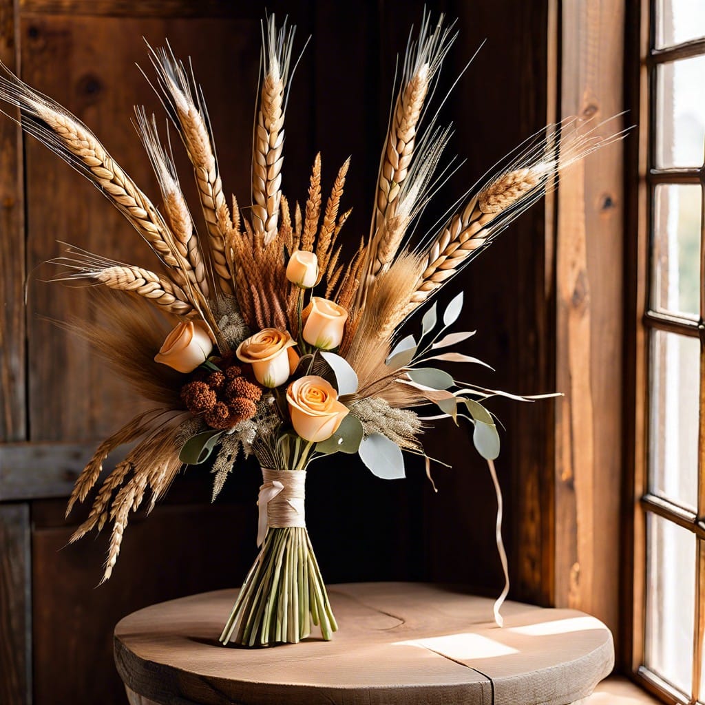 wheat bouquet accents