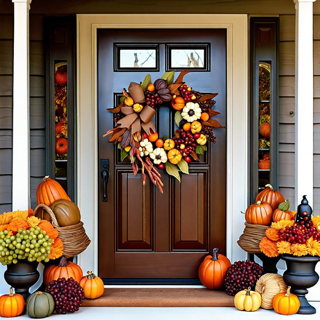 cornucopia door wreaths