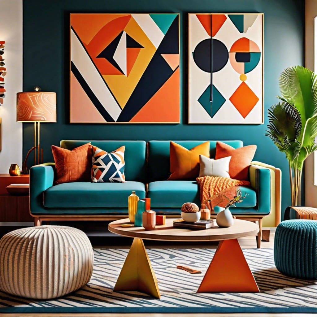 geometric patterns on walls and decor