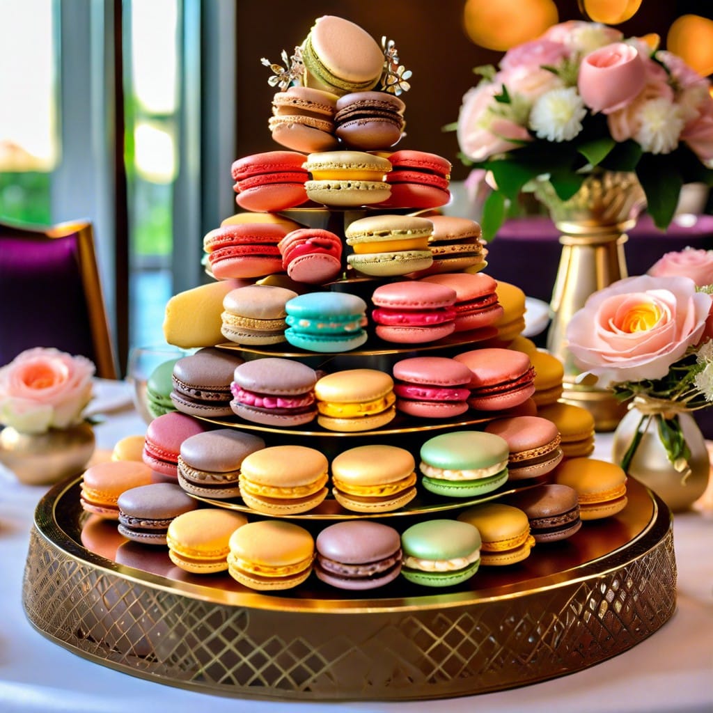 assorted macaron pyramid