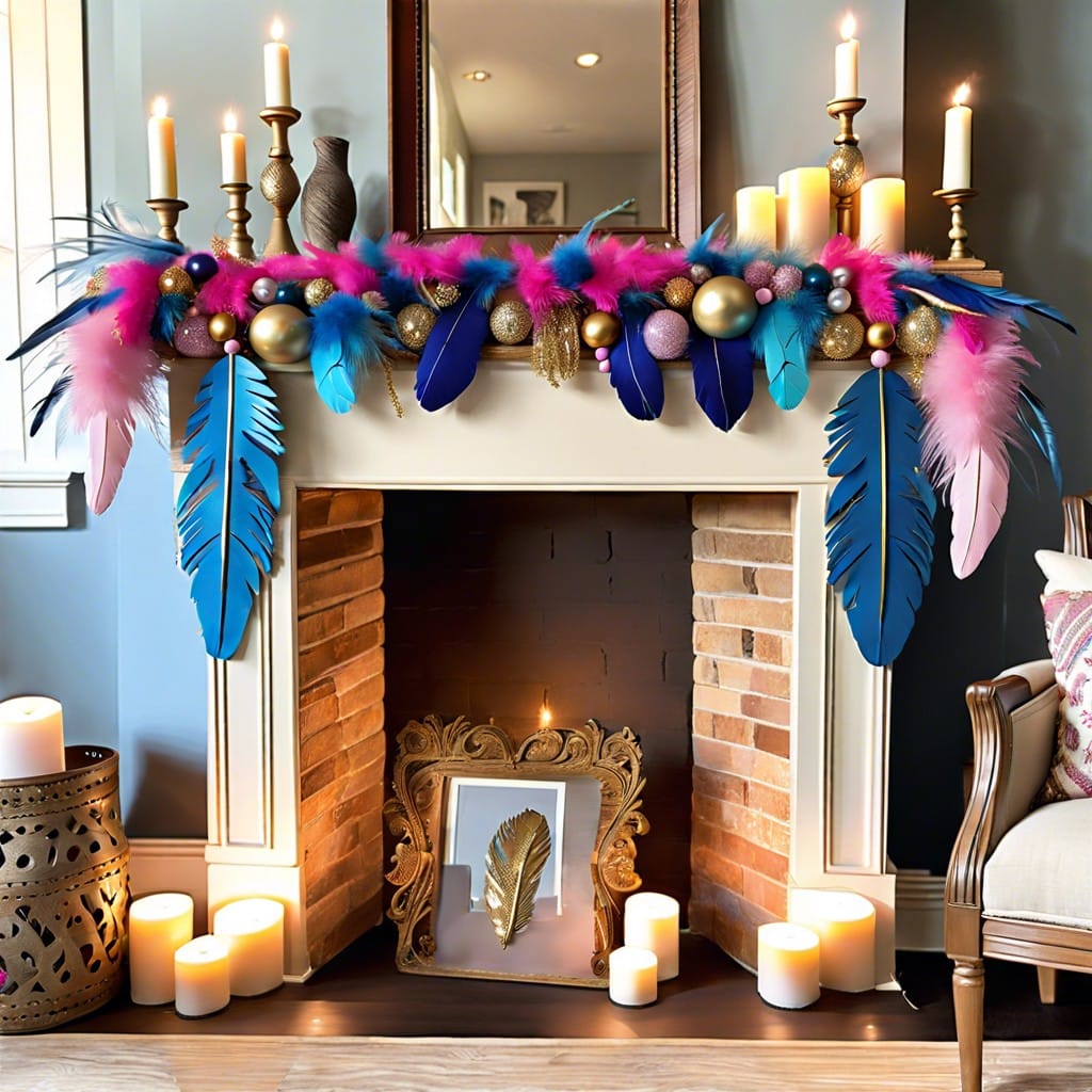 feather and bead garland