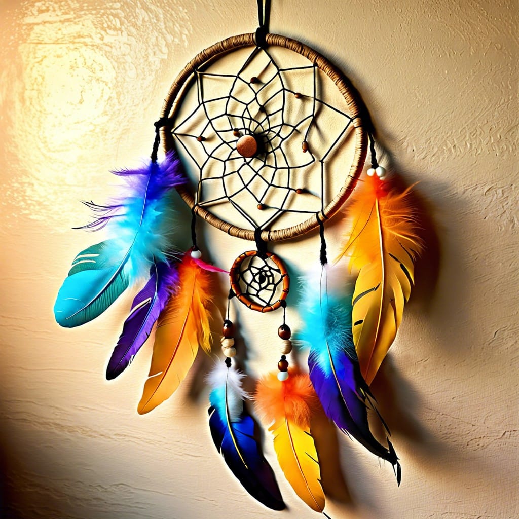 feather dreamcatcher wall art