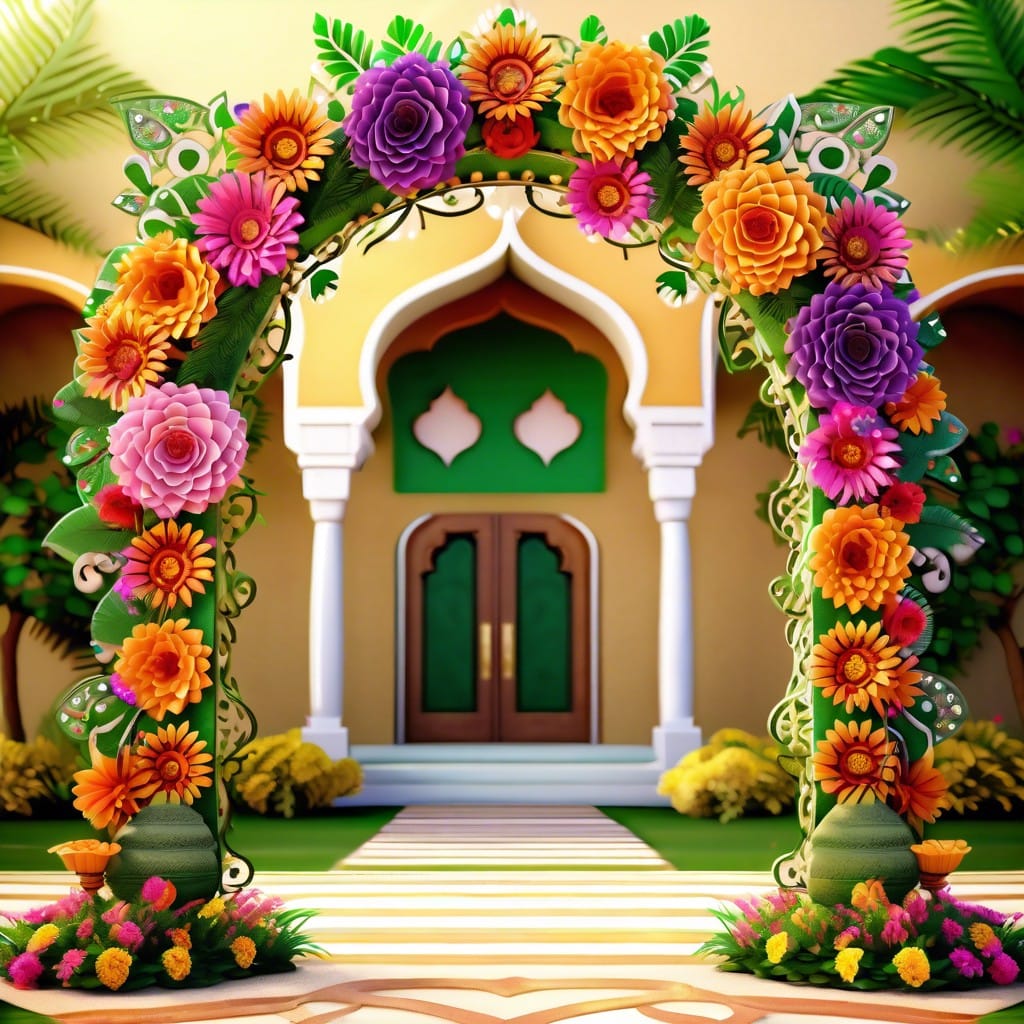 floral archway entrance