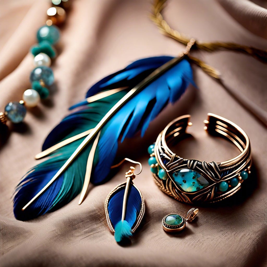 handcrafted feather jewelry