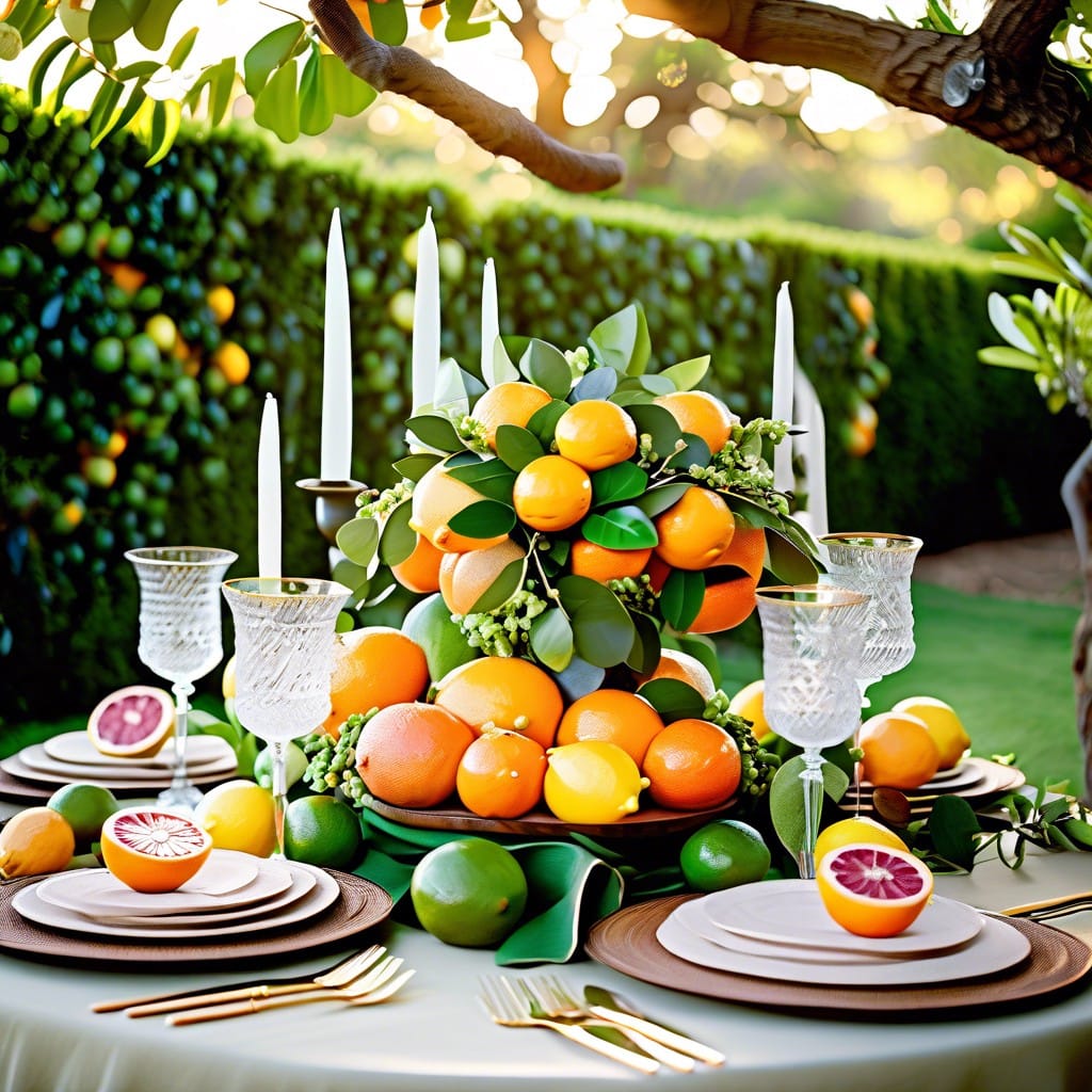 citrus fruit arrangements