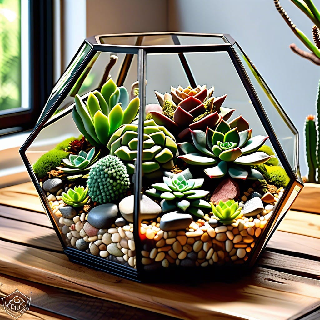 geometric terrarium displays