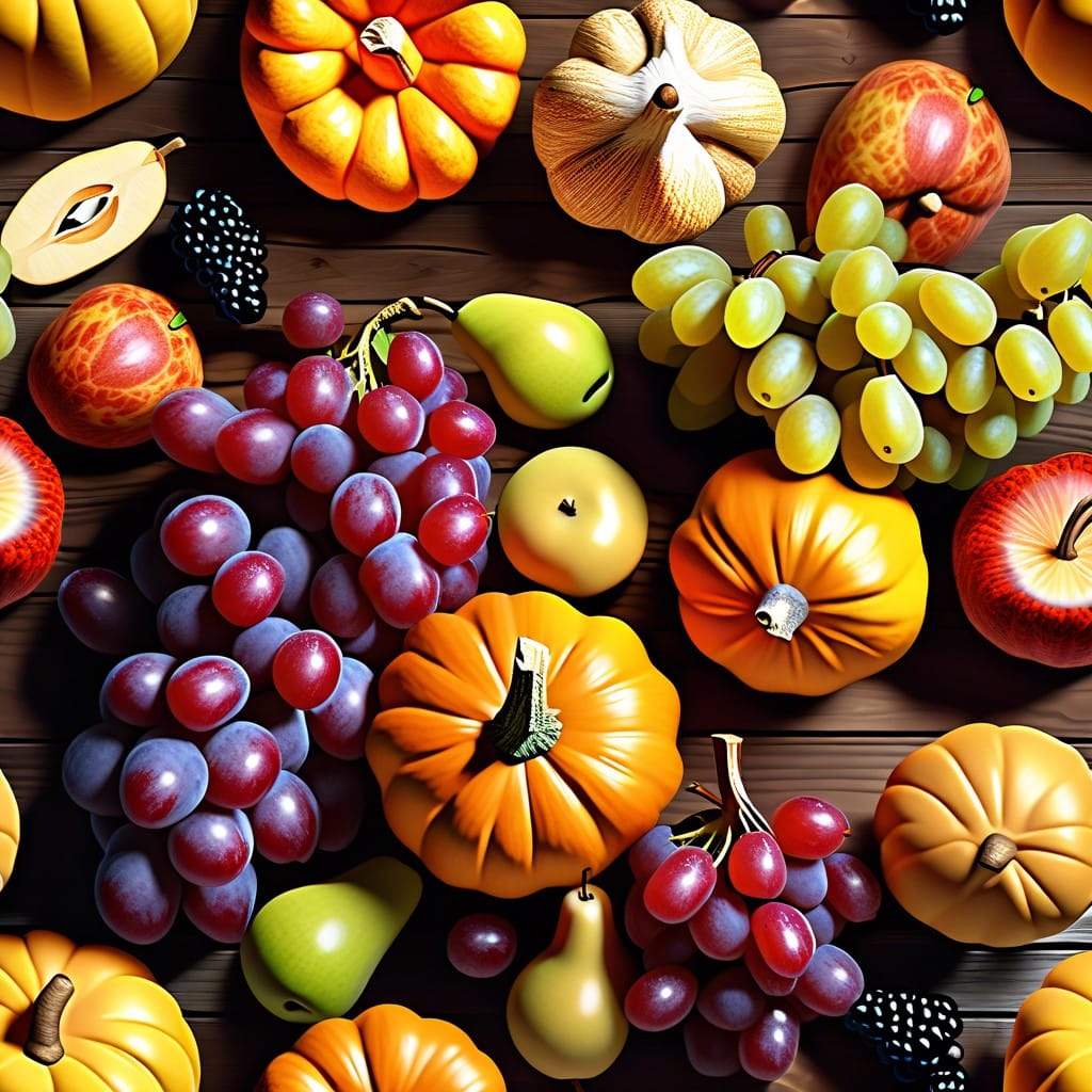 seasonal fruit cornucopia