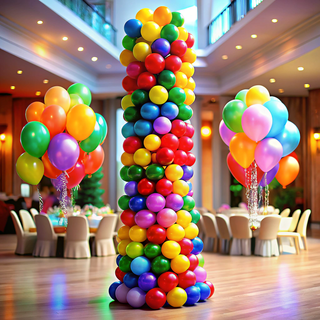 balloon column towers