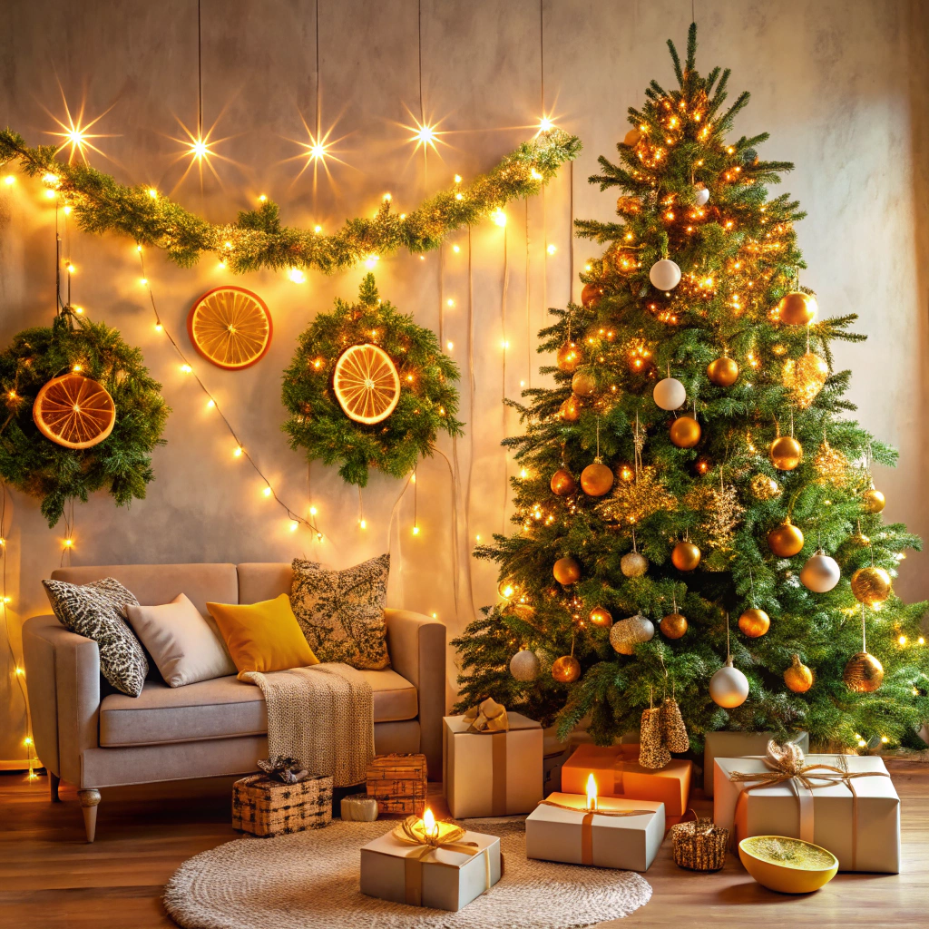 dried citrus slice tree ornaments