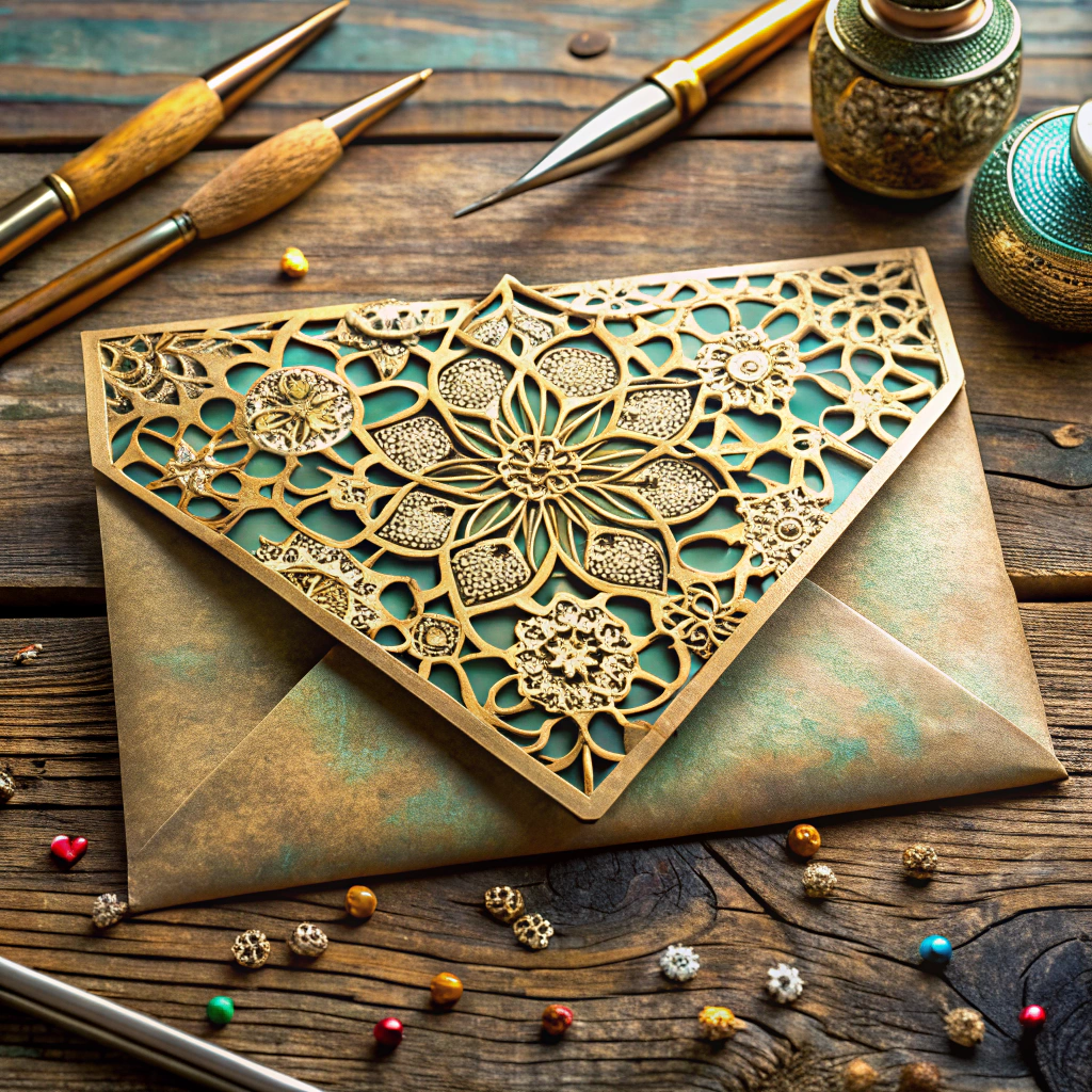 stenciled metallic designs
